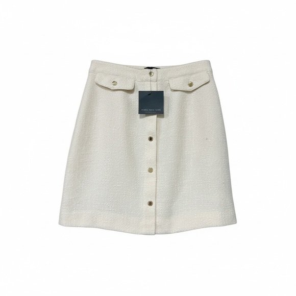 Marc New York Dresses & Skirts - 🔻Marc New York Andrew Marc Ivory Bouclé Button-Front Skirt NWT | Size 14